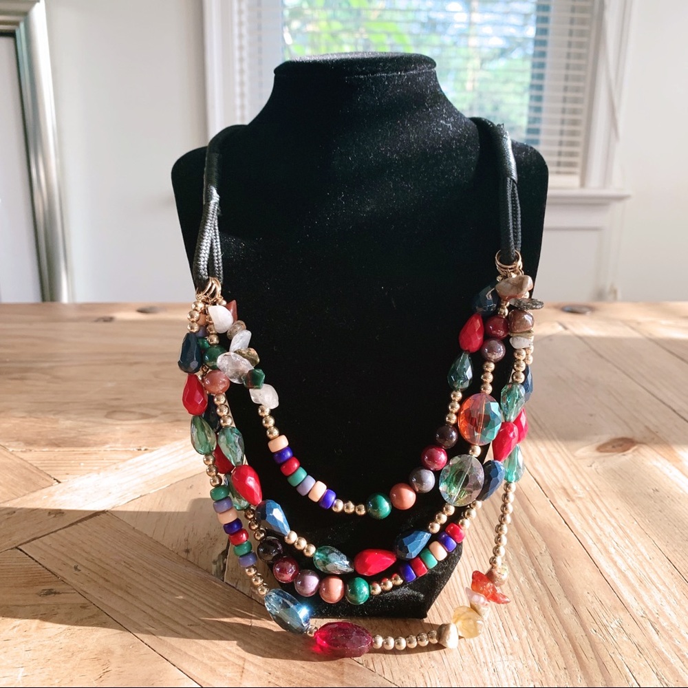 Funky Multistrand Beaded Necklace